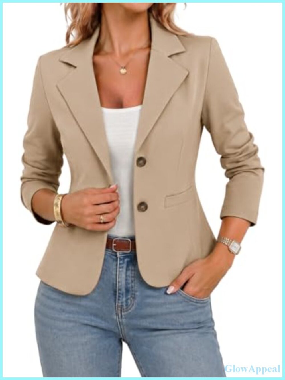 Stretch Knit Blazer Business Casual Notch Lapel